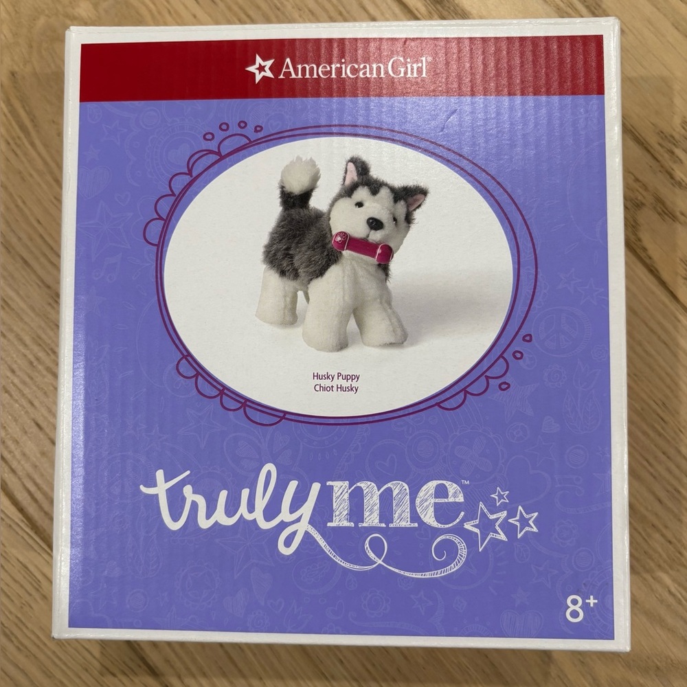 American Girl Truly Me Husky Puppy - Gray and White with box